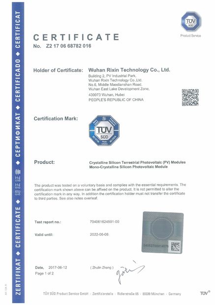 Cina Wuhan Rixin Technology Co., Ltd. Sertifikasi