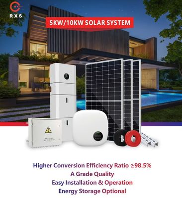 Paduan Alaminum Anodized Off Grid Tata Surya 5kw Untuk Rumah